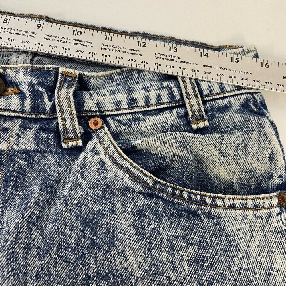 Vintage 90's Levi's Jeans Mens 33 Acid Wash Made In USA Denim Cotton Tapered - Picture 10 of 12